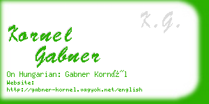 kornel gabner business card
